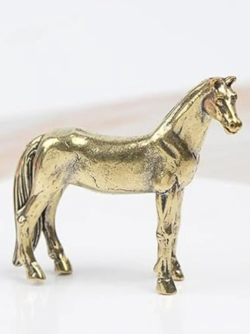 Antique Look Bronze Horse Statue Country Home Decor Western Horse Lover Mini